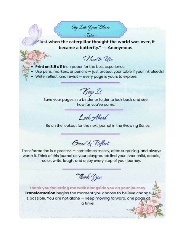 Faith to Bloom Journal